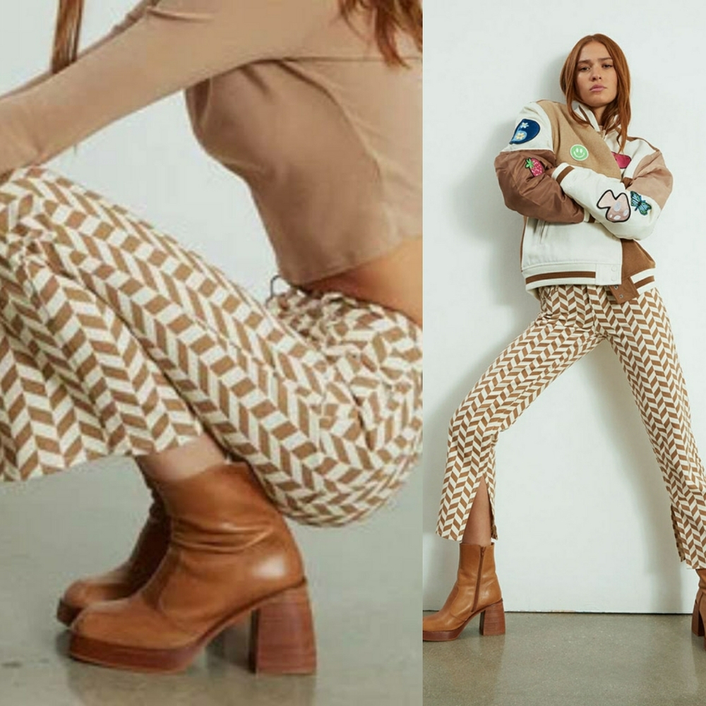 NWT PacSun Brown Chevron Jeans Size 24